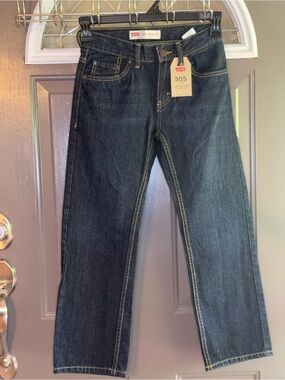 Levi's Straight Fit Jeans in Dark Blue Denim